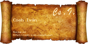 Cseh Iván névjegykártya