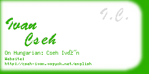 ivan cseh business card